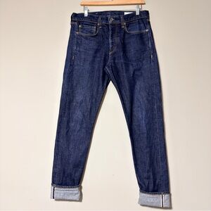 Rag & Bone dark blue denim slim fit jeans redline selvage